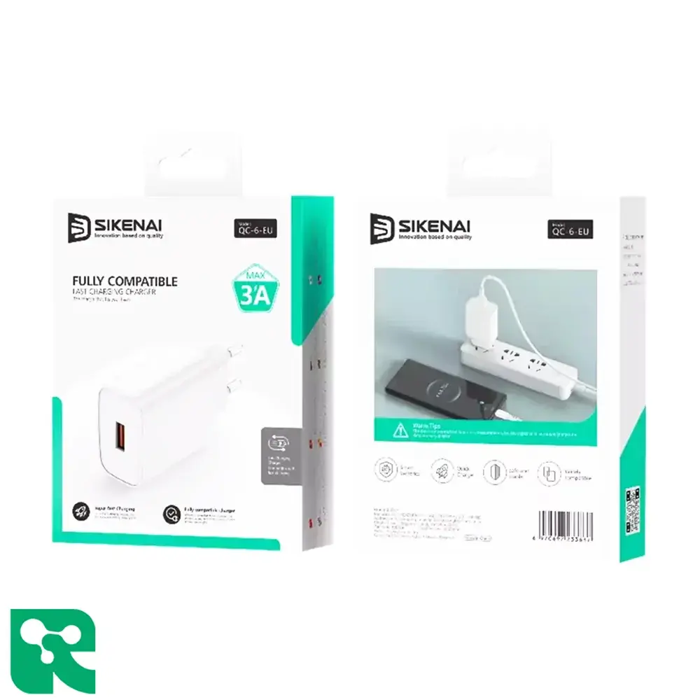 آداپتور شارژ فست شارژ سیکنای QC-6-EU