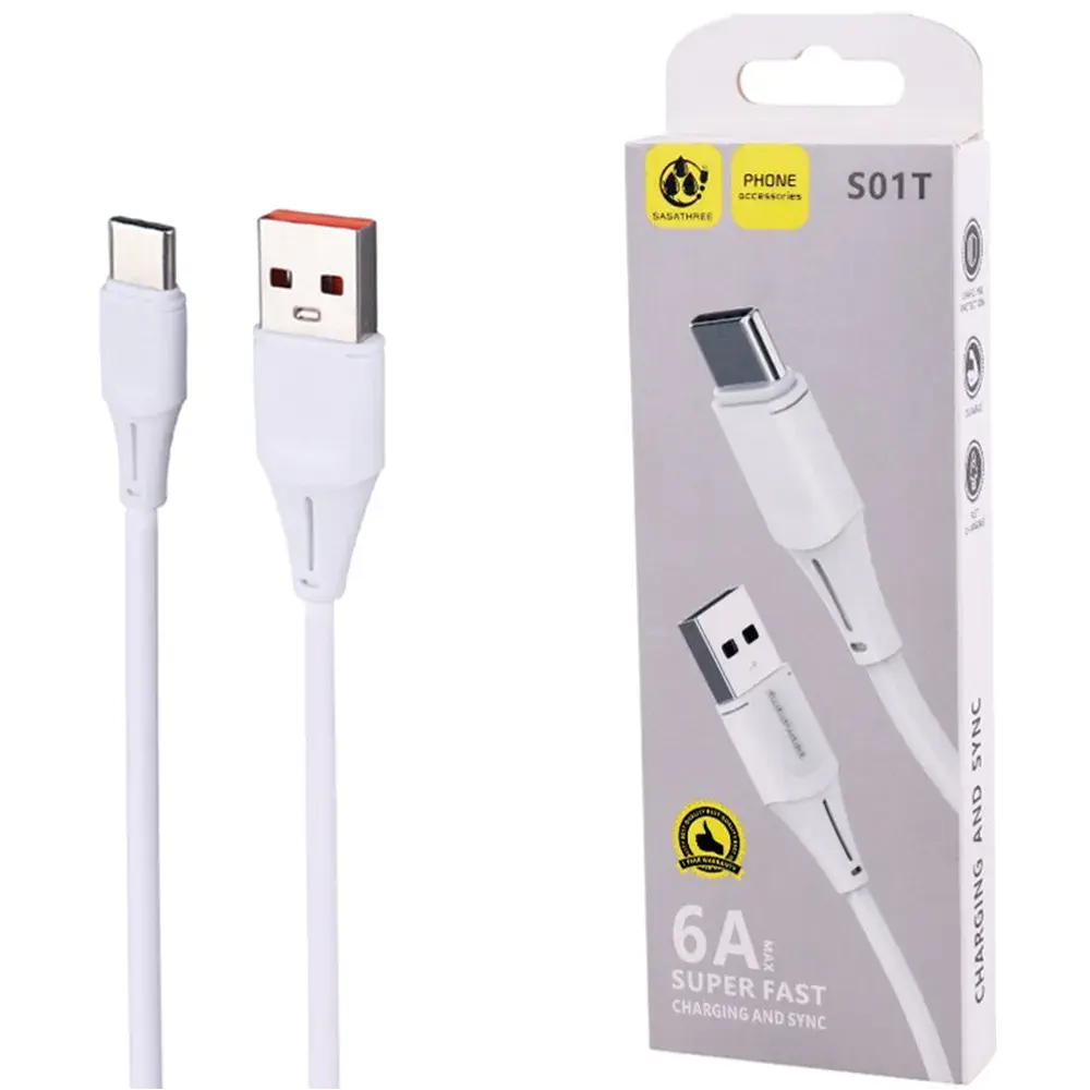کابل فست شارژ تایپ سی بارد (usb به type-c) S01T